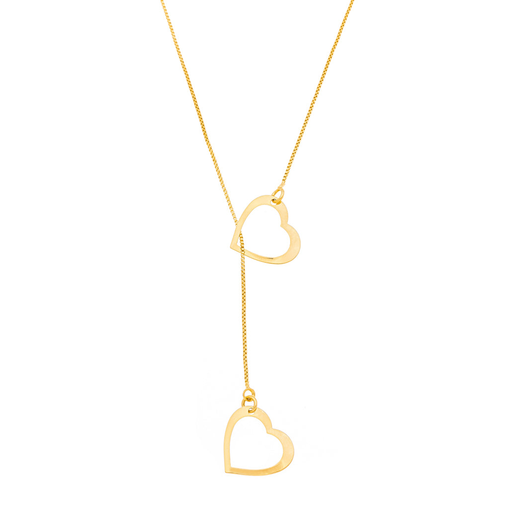 Colar Gravatinha Corações Liso