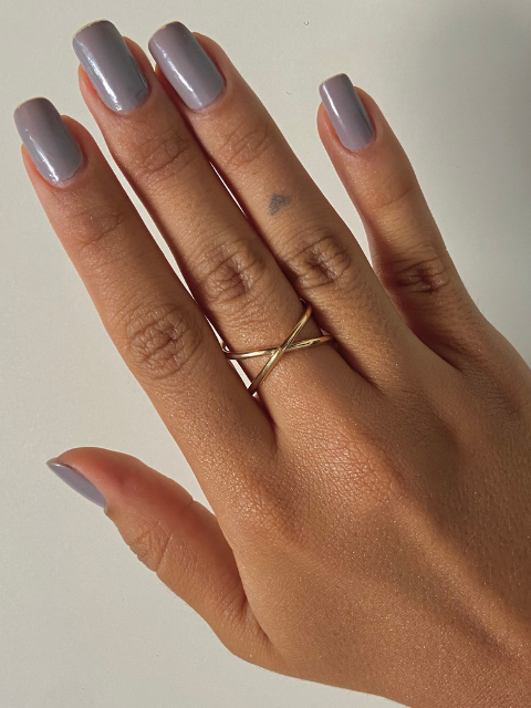 Anel Infinito Fio Duplo Liso Regulável