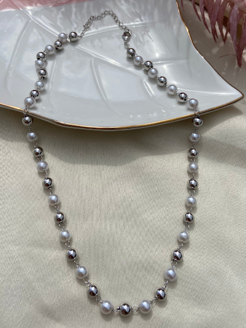 Choker Bolinhas E Pérolas